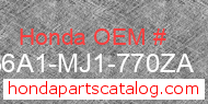 Honda 836A1-MJ1-770ZA genuine part number image