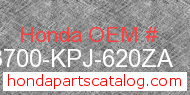 Honda 83700-KPJ-620ZA genuine part number image