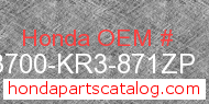 Honda 83700-KR3-871ZP genuine part number image