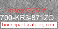 Honda 83700-KR3-871ZQ genuine part number image