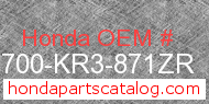 Honda 83700-KR3-871ZR genuine part number image