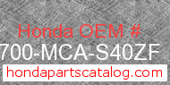 Honda 83700-MCA-S40ZF genuine part number image