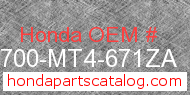 Honda 83700-MT4-671ZA genuine part number image