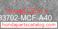 Honda 83702-MCF-A40 genuine part number image