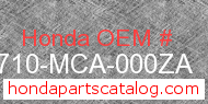 Honda 83710-MCA-000ZA genuine part number image