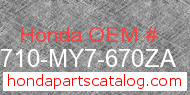 Honda 83710-MY7-670ZA genuine part number image