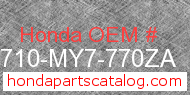 Honda 83710-MY7-770ZA genuine part number image