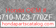 Honda 83710-MZ3-770ZF genuine part number image
