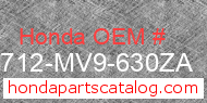 Honda 83712-MV9-630ZA genuine part number image