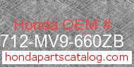 Honda 83712-MV9-660ZB genuine part number image