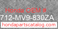 Honda 83712-MV9-830ZA genuine part number image