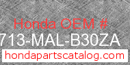 Honda 83713-MAL-B30ZA genuine part number image