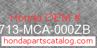 Honda 83713-MCA-000ZB genuine part number image