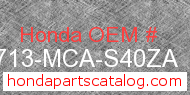 Honda 83713-MCA-S40ZA genuine part number image