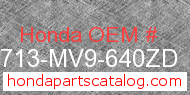 Honda 83713-MV9-640ZD genuine part number image