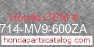 Honda 83714-MV9-600ZA genuine part number image