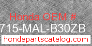 Honda 83715-MAL-B30ZB genuine part number image