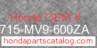 Honda 83715-MV9-600ZA genuine part number image