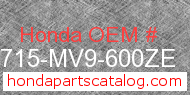 Honda 83715-MV9-600ZE genuine part number image
