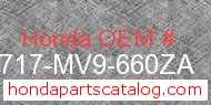 Honda 83717-MV9-660ZA genuine part number image