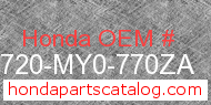 Honda 83720-MY0-770ZA genuine part number image