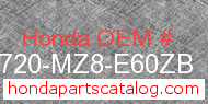 Honda 83720-MZ8-E60ZB genuine part number image