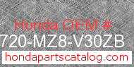 Honda 83720-MZ8-V30ZB genuine part number image