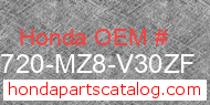 Honda 83720-MZ8-V30ZF genuine part number image