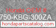 Honda 83750-KBG-300ZA genuine part number image