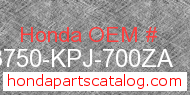 Honda 83750-KPJ-700ZA genuine part number image