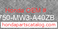 Honda 83750-MW3-A40ZB genuine part number image