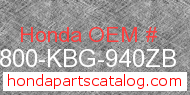 Honda 83800-KBG-940ZB genuine part number image