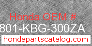 Honda 83801-KBG-300ZA genuine part number image