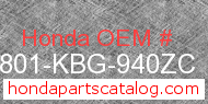 Honda 83801-KBG-940ZC genuine part number image