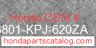 Honda 83801-KPJ-620ZA genuine part number image