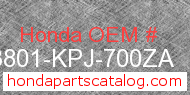 Honda 83801-KPJ-700ZA genuine part number image