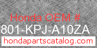 Honda 83801-KPJ-A10ZA genuine part number image