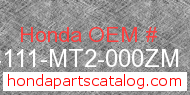 Honda 84111-MT2-000ZM genuine part number image