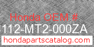 Honda 84112-MT2-000ZA genuine part number image