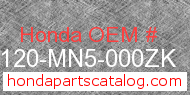 Honda 84120-MN5-000ZK genuine part number image