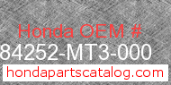 Honda 84252-MT3-000 genuine part number image