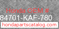 Honda 84701-KAF-780 genuine part number image