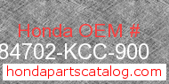 Honda 84702-KCC-900 genuine part number image