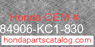 Honda 84906-KC1-830 genuine part number image