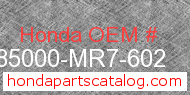 Honda 85000-MR7-602 genuine part number image