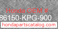 Honda 86150-KPG-900 genuine part number image