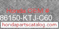 Honda 86150-KTJ-C60 genuine part number image