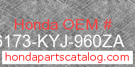 Honda 86173-KYJ-960ZA genuine part number image
