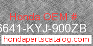 Honda 86641-KYJ-900ZB genuine part number image