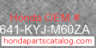 Honda 86641-KYJ-M60ZA genuine part number image